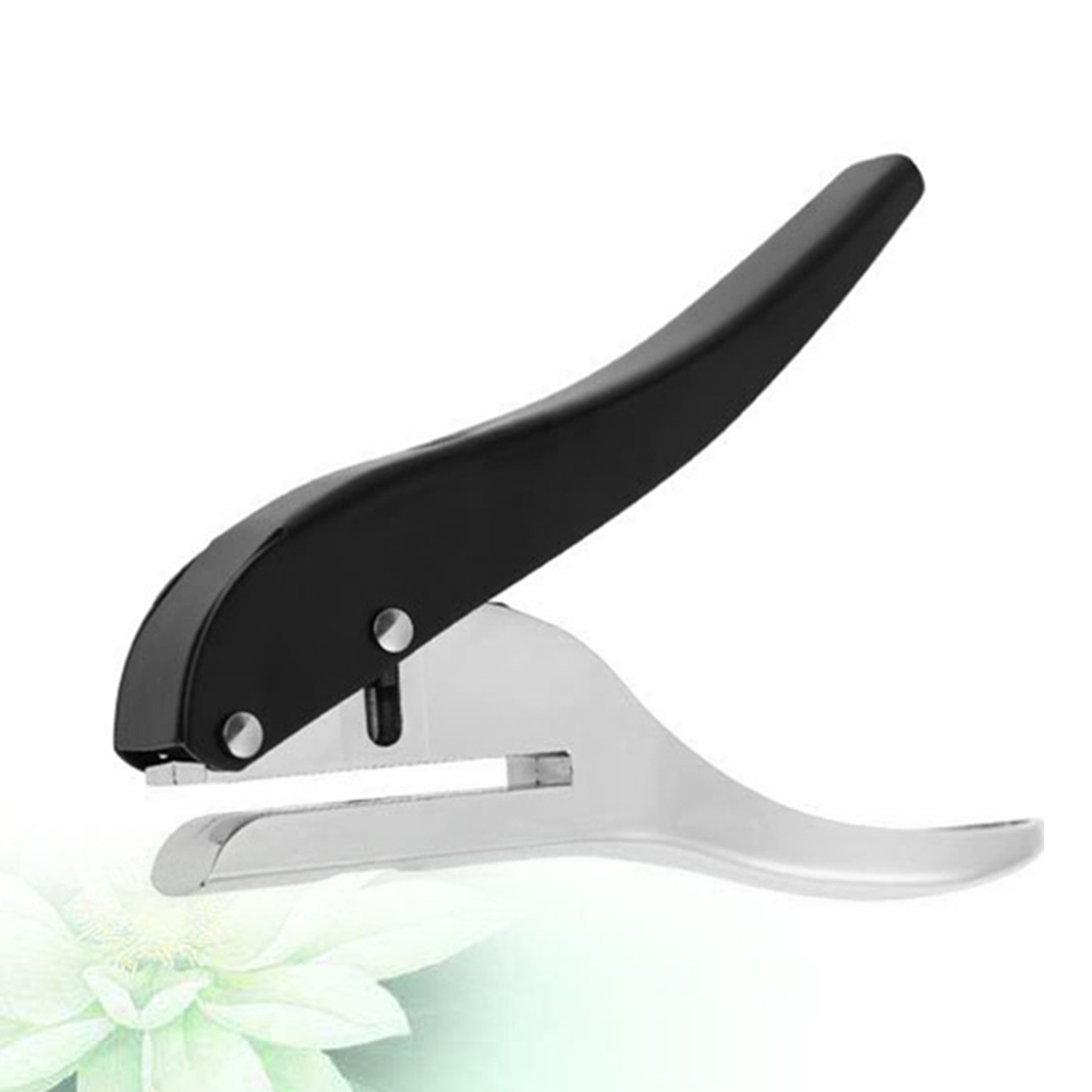 3MM Hole Metal Single Hole Punch Handle Paper Puncher Heavy Duty Hole  Puncher for Home Office School (Black) 